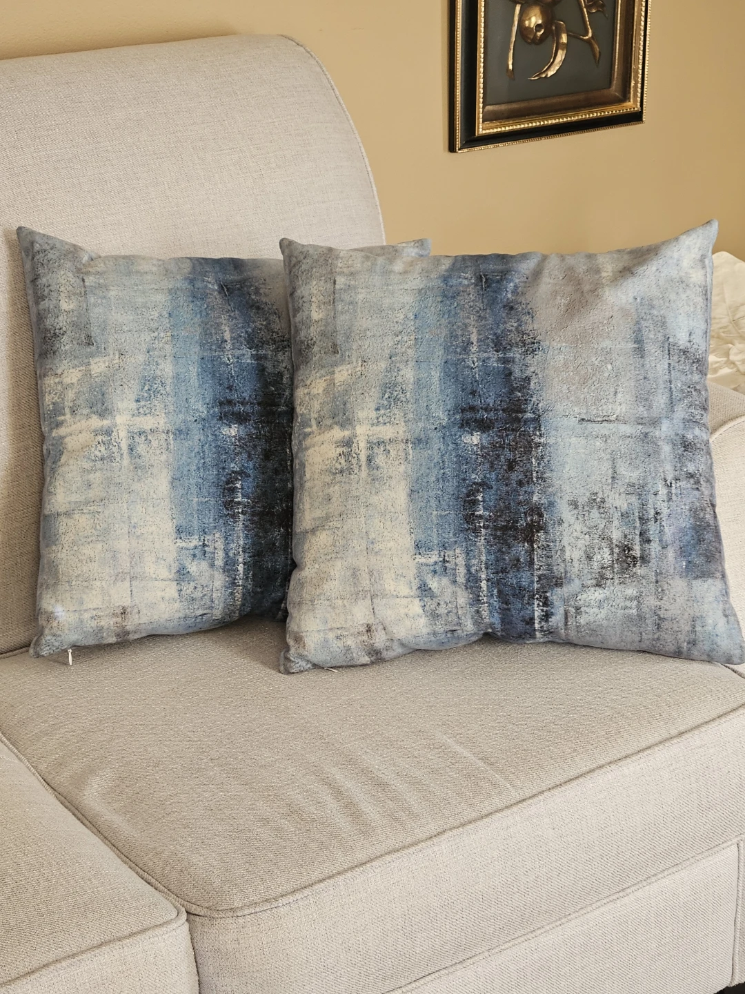 Pair 16 x16 Sofa cushions