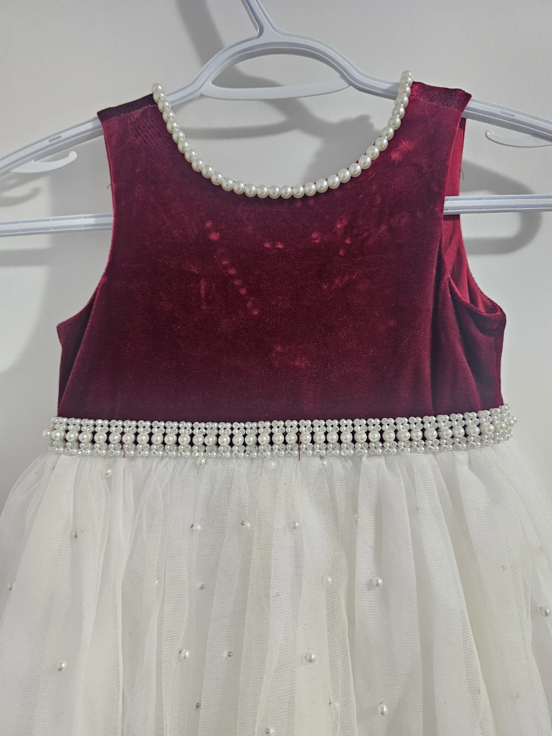 Girls Velvet Tulle Party Dress Size 5 - photo 2