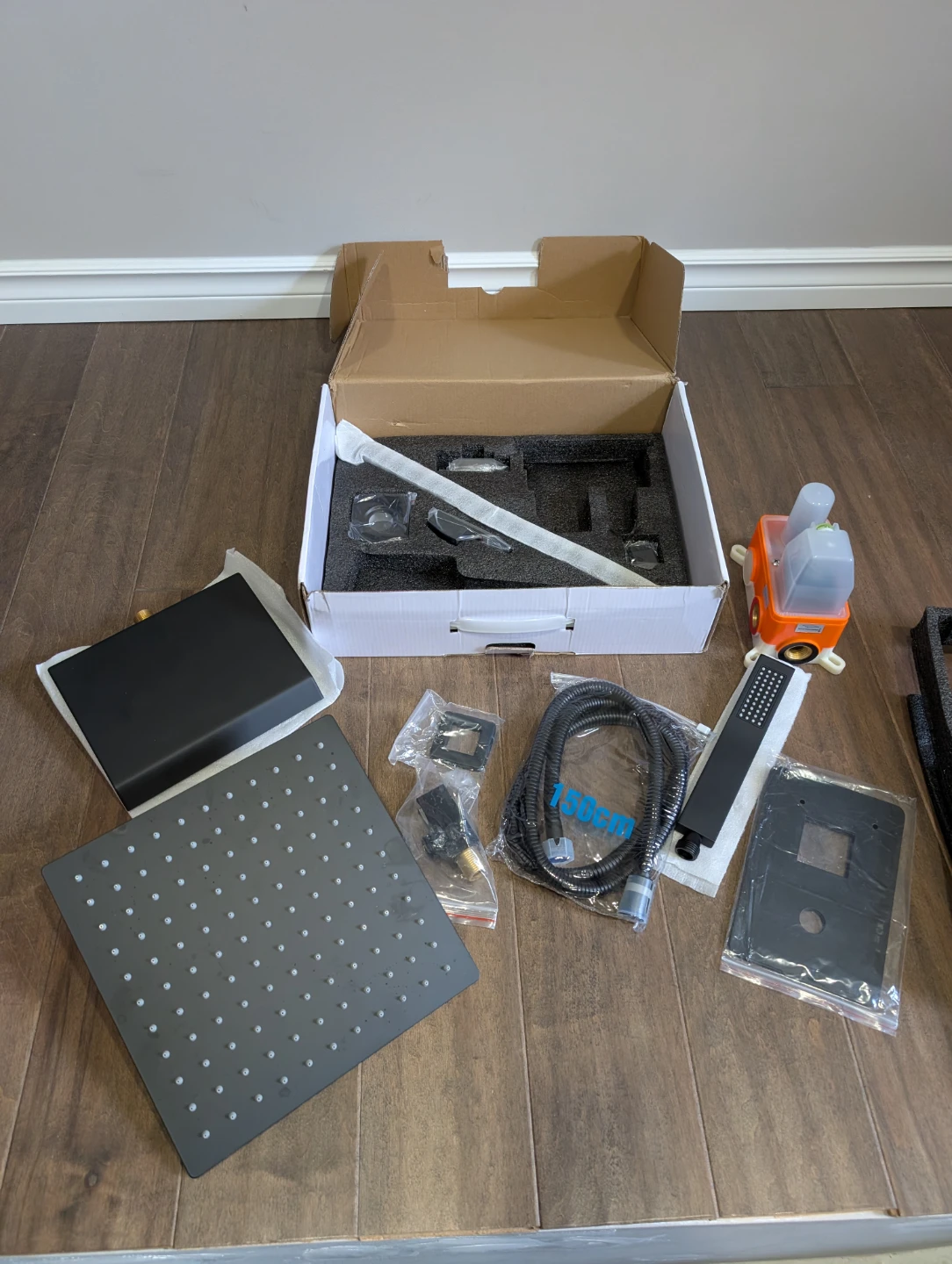 Brand New 3 in 1 Matte Black Rainfall Shower Kit For Sale - photo 2