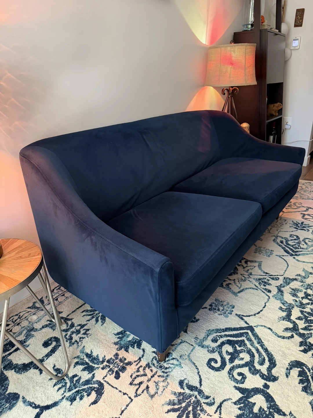 Fernish Arden Velvet Sofa - 67" - Midnight Blue - photo 2