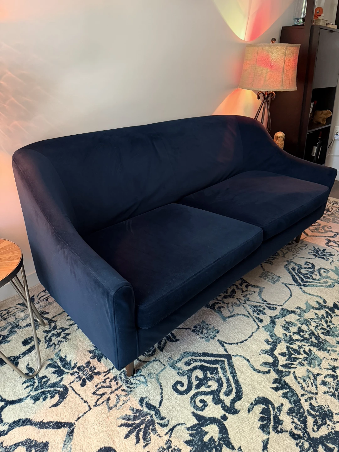 Fernish Arden Velvet Sofa - 67" - Midnight Blue - photo 4
