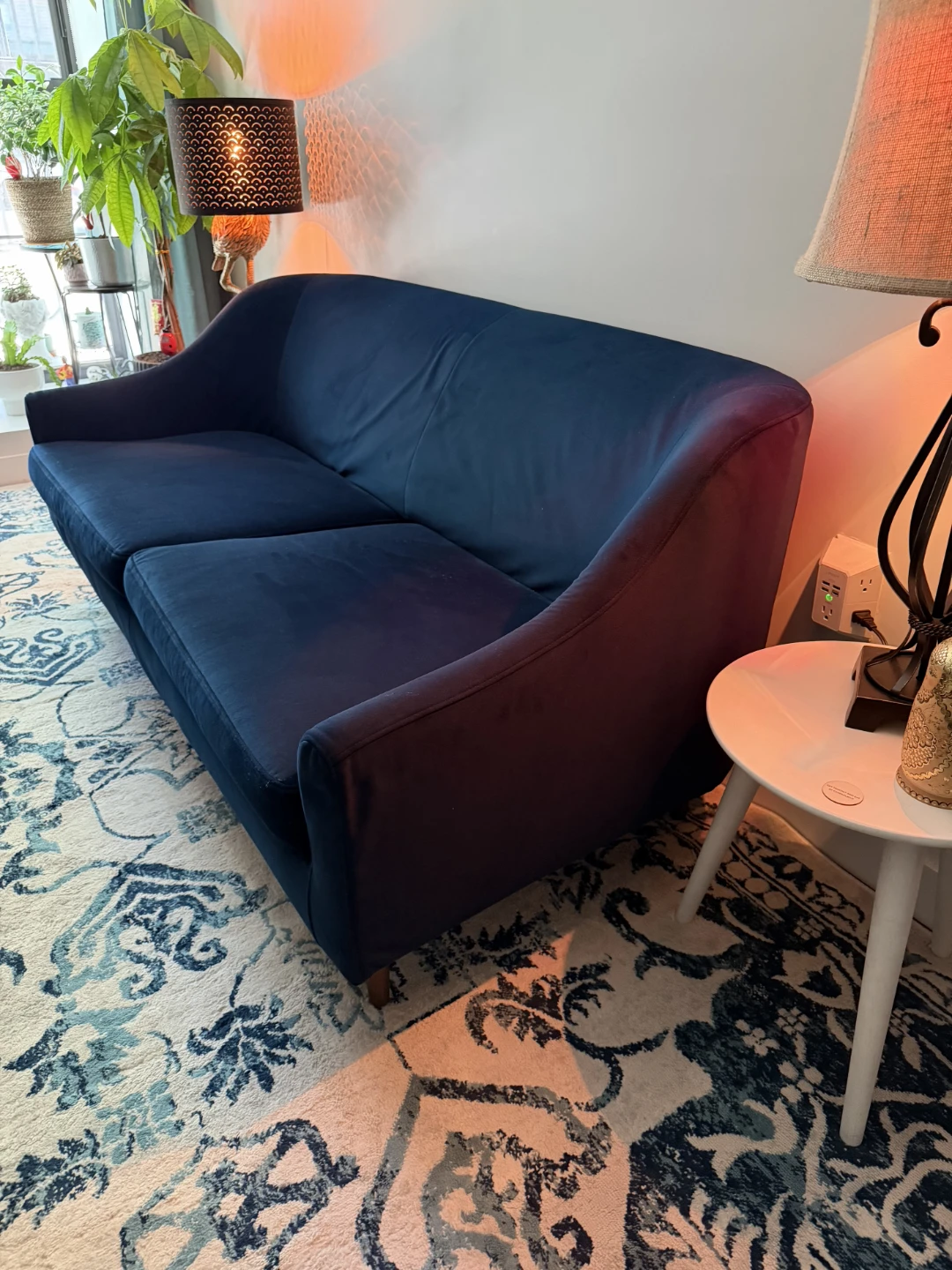 Fernish Arden Velvet Sofa - 67" - Midnight Blue - photo 5