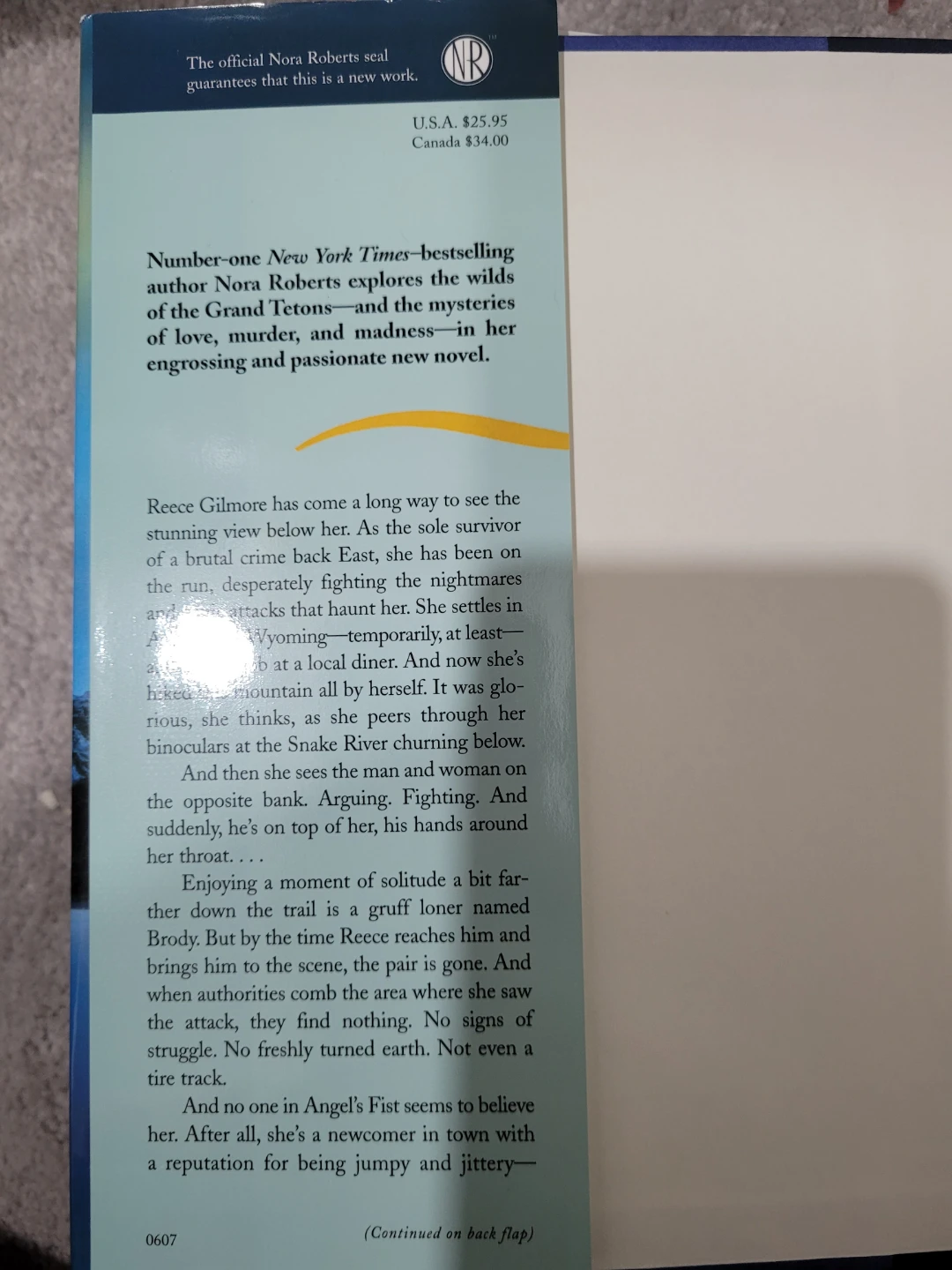 Nora Roberts Angels Fall hardcover Book - photo 2