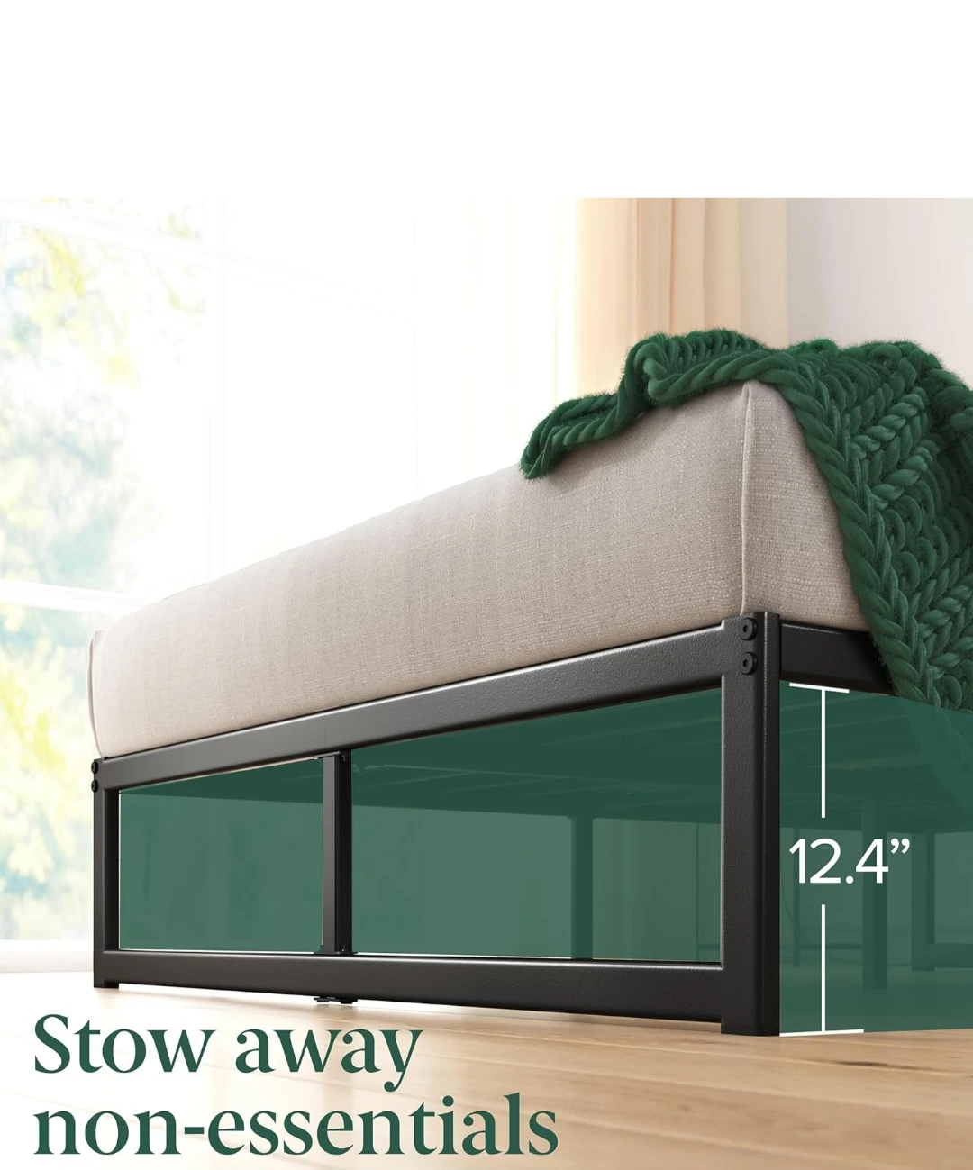 Black Metal full Bed Frame - photo 3