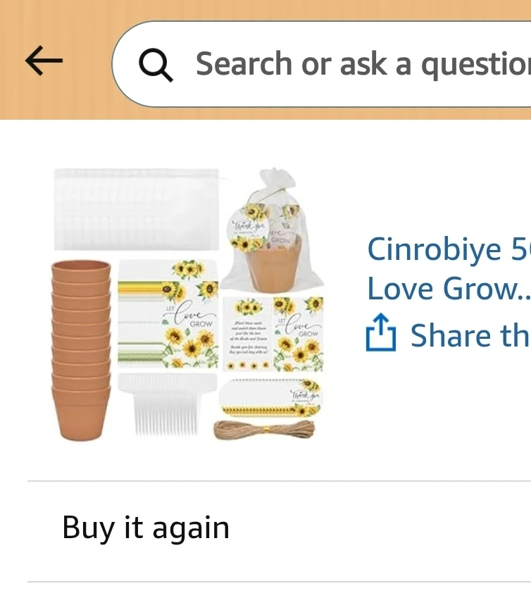 Cinrobiye 50pcs Sunflower "Let Love Grow" DIY Seed Kit