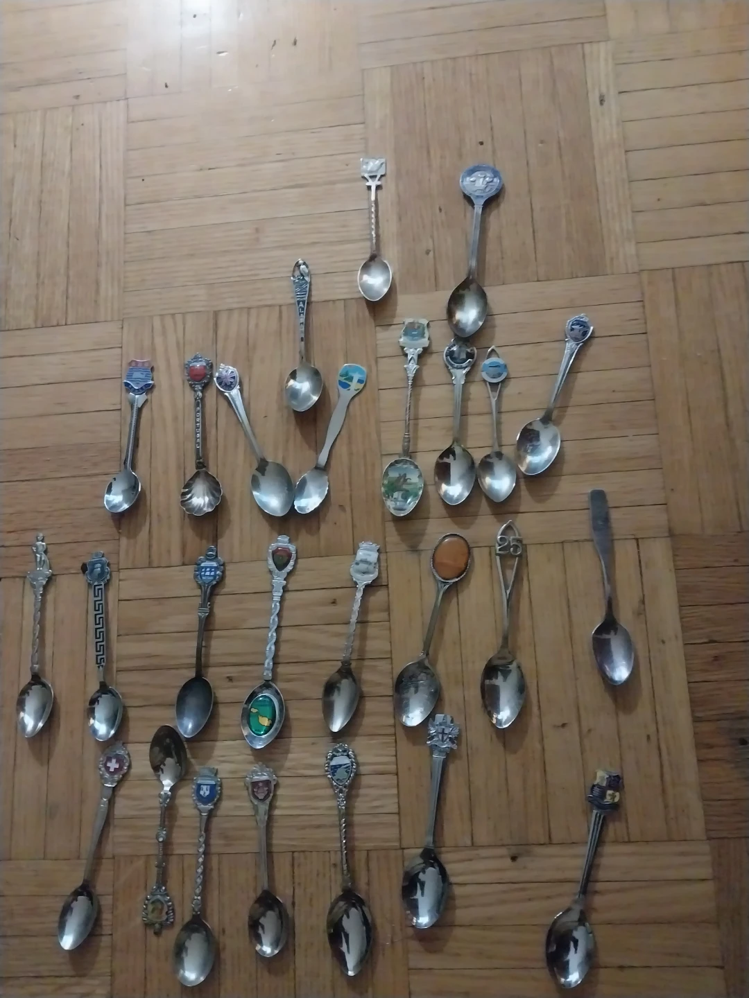 Assorted Souvenir Spoons Collection