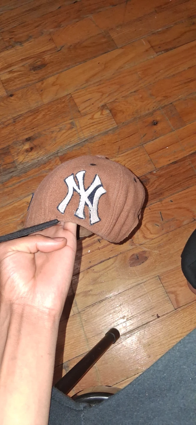 Brown Fila Baseball Cap with New York Yankees Logo - photo 3