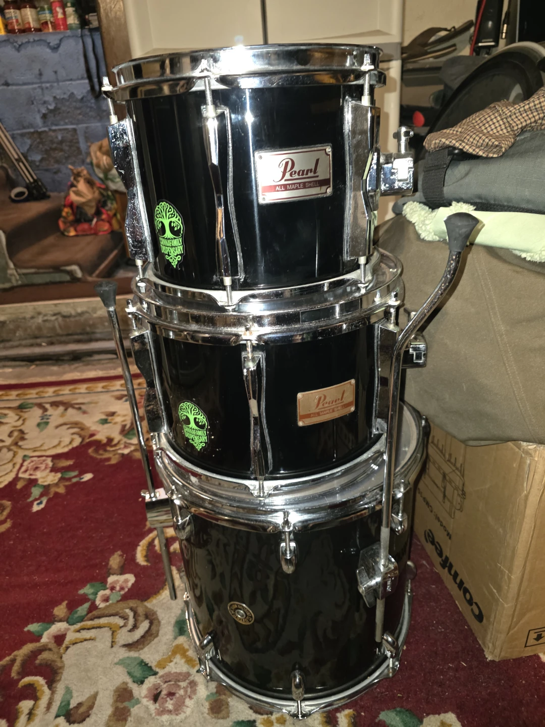Pearl All Maple Shell Drum Set