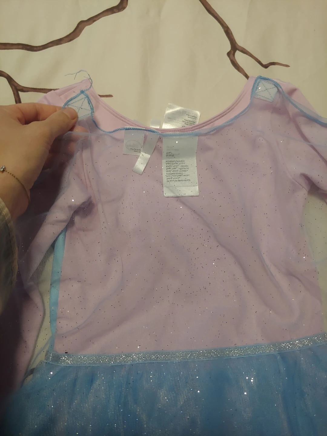 H&M Frozen bodysuit/Dress Size 4-6 girls plus shoes - photo 5