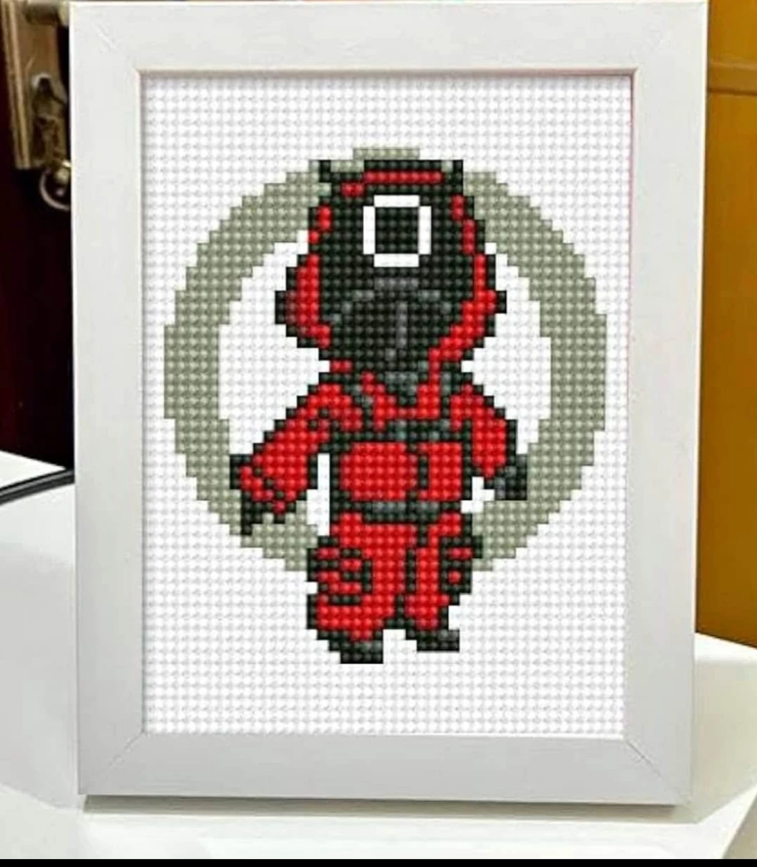 Framed Diamond Painting Art - Squid Game Guard