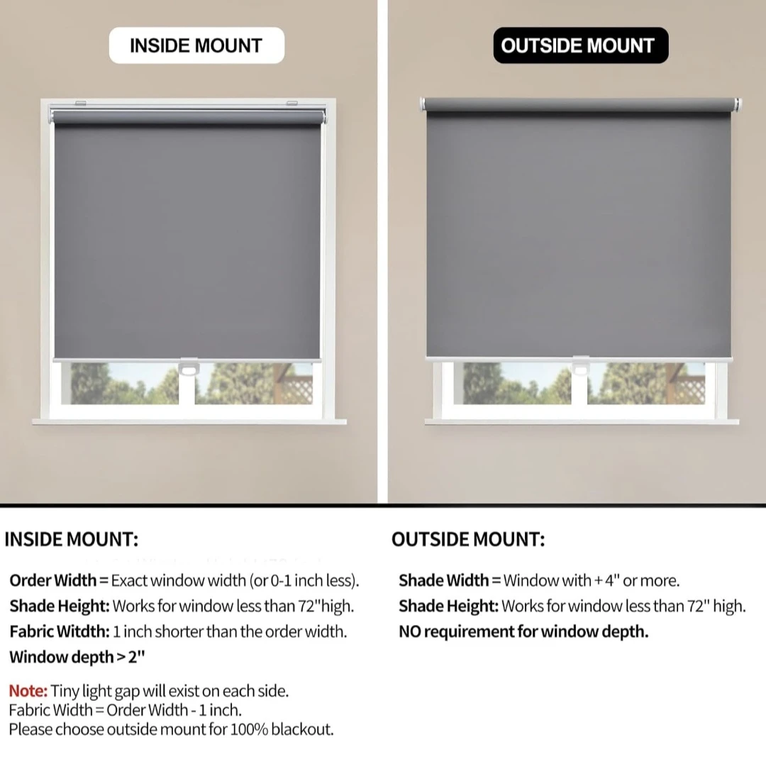 SUNOFF Grey Cordless Roller Shade 23"x72" - photo 4