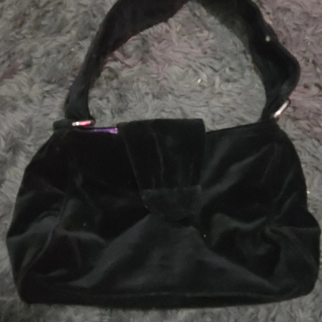 Black Velvet Handbag