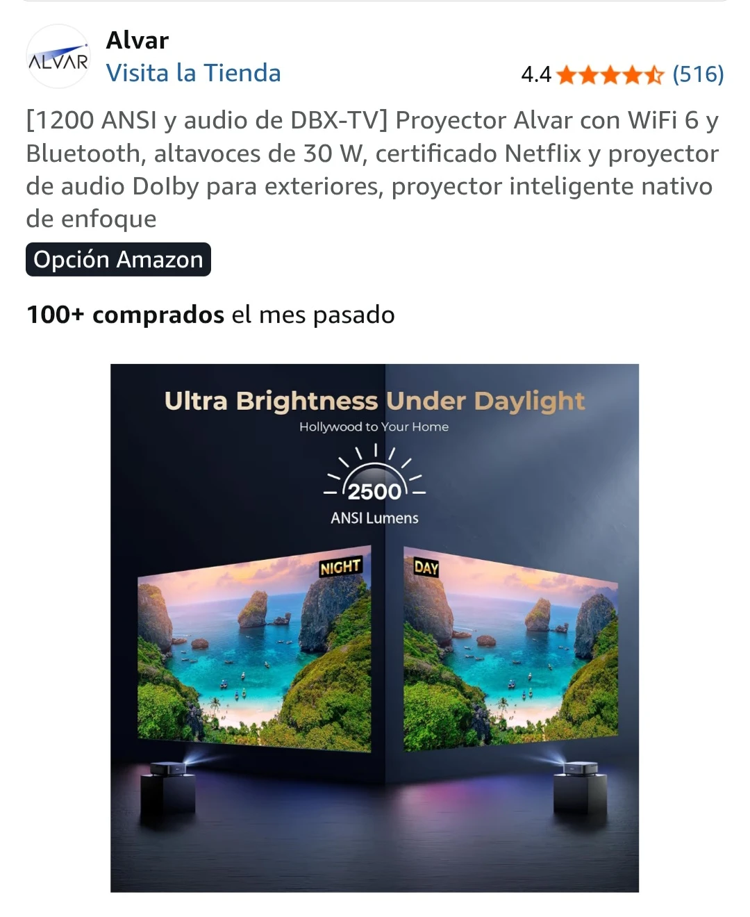 Alvar 1200 ANSI Projector with WiFi 6 & Bluetooth - photo 4
