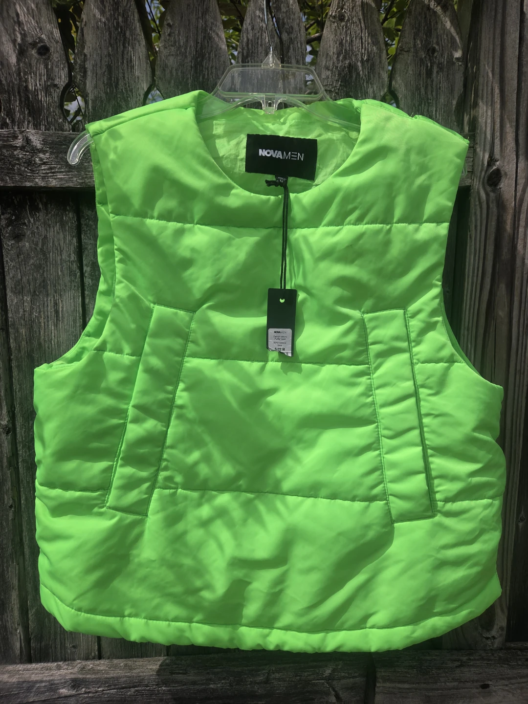 NOVA MEN Puffer Vest - Neon Green