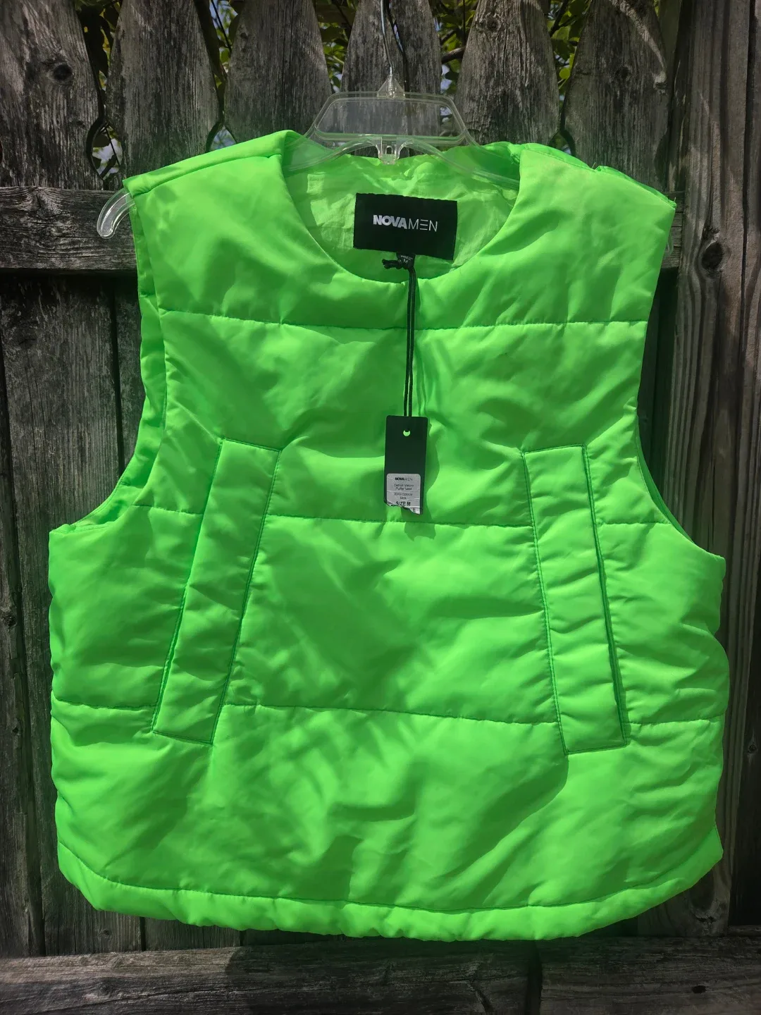 NOVA MEN Puffer Vest - Neon Green