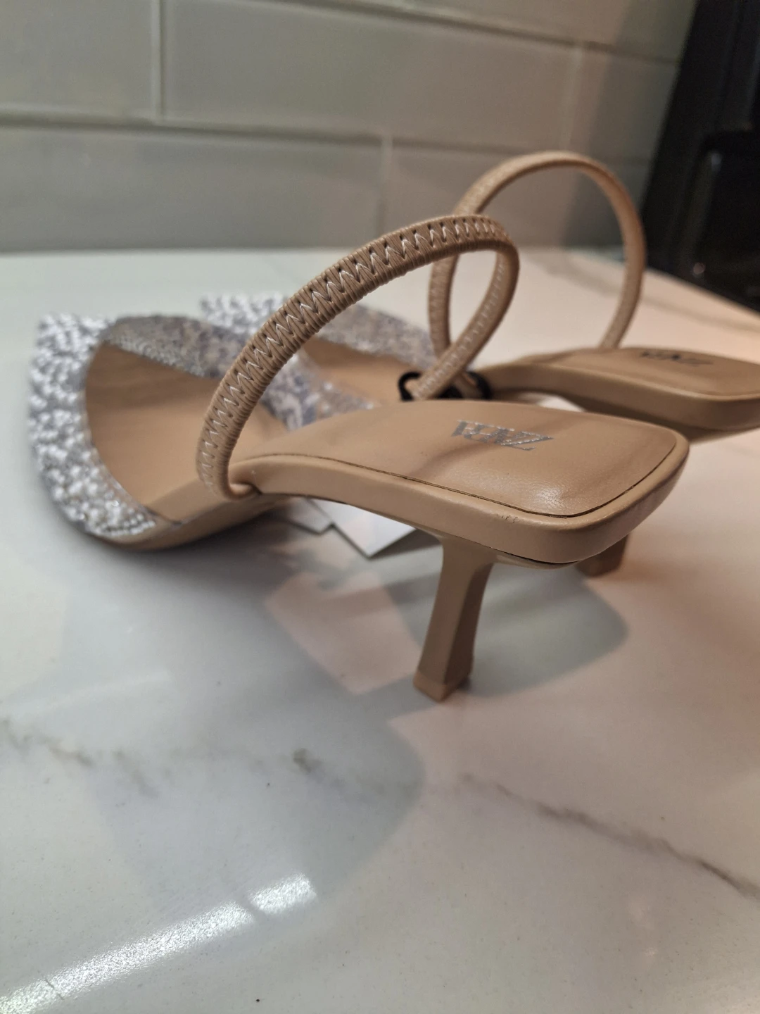 ZARA Women's Embellished Slingback Heels - Size 37 - photo 2