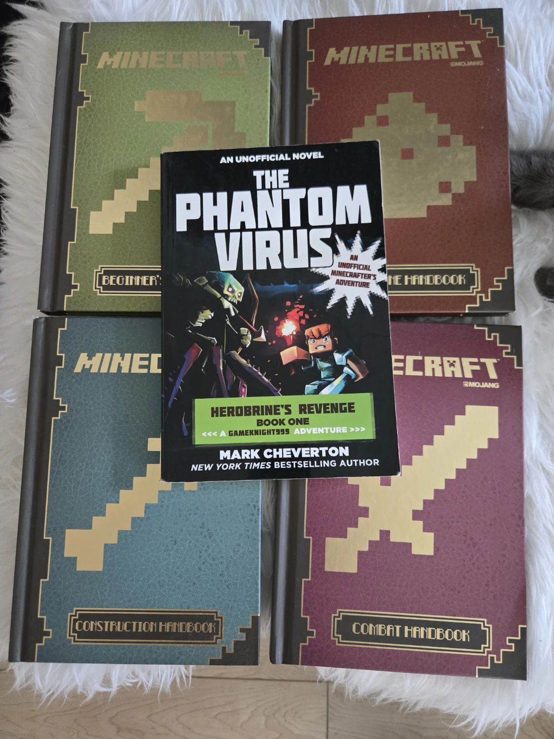 Minecraft Handbooks & Novel Set & The Phantom Virus book
