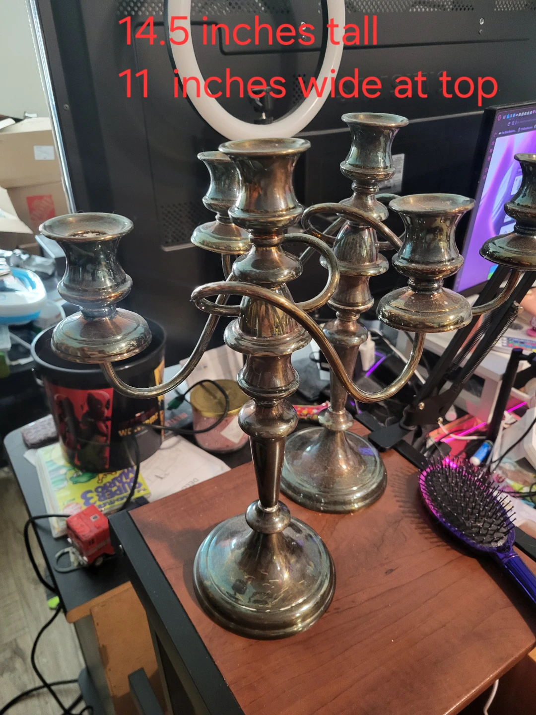 Silver Tone Candelabra