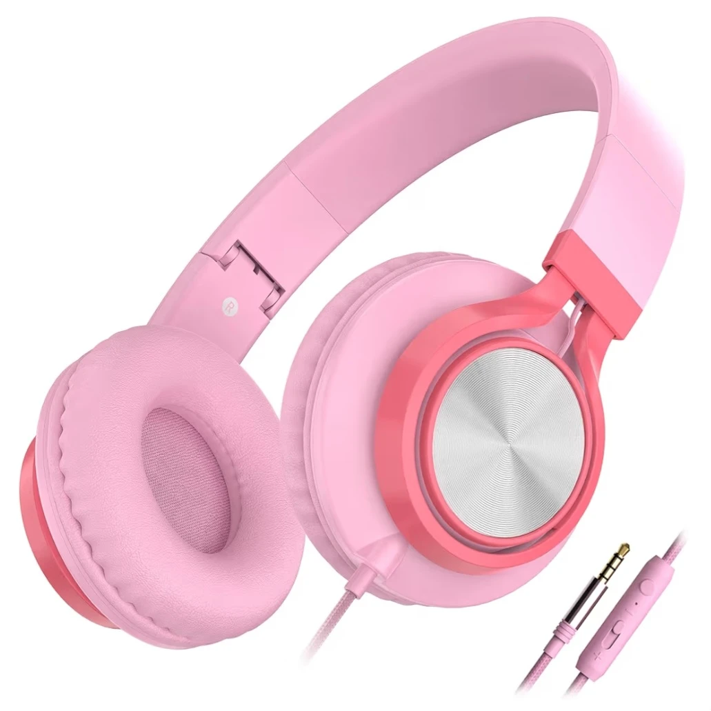 Headphones with audio jack - NEW compact pink headphones - photo 4