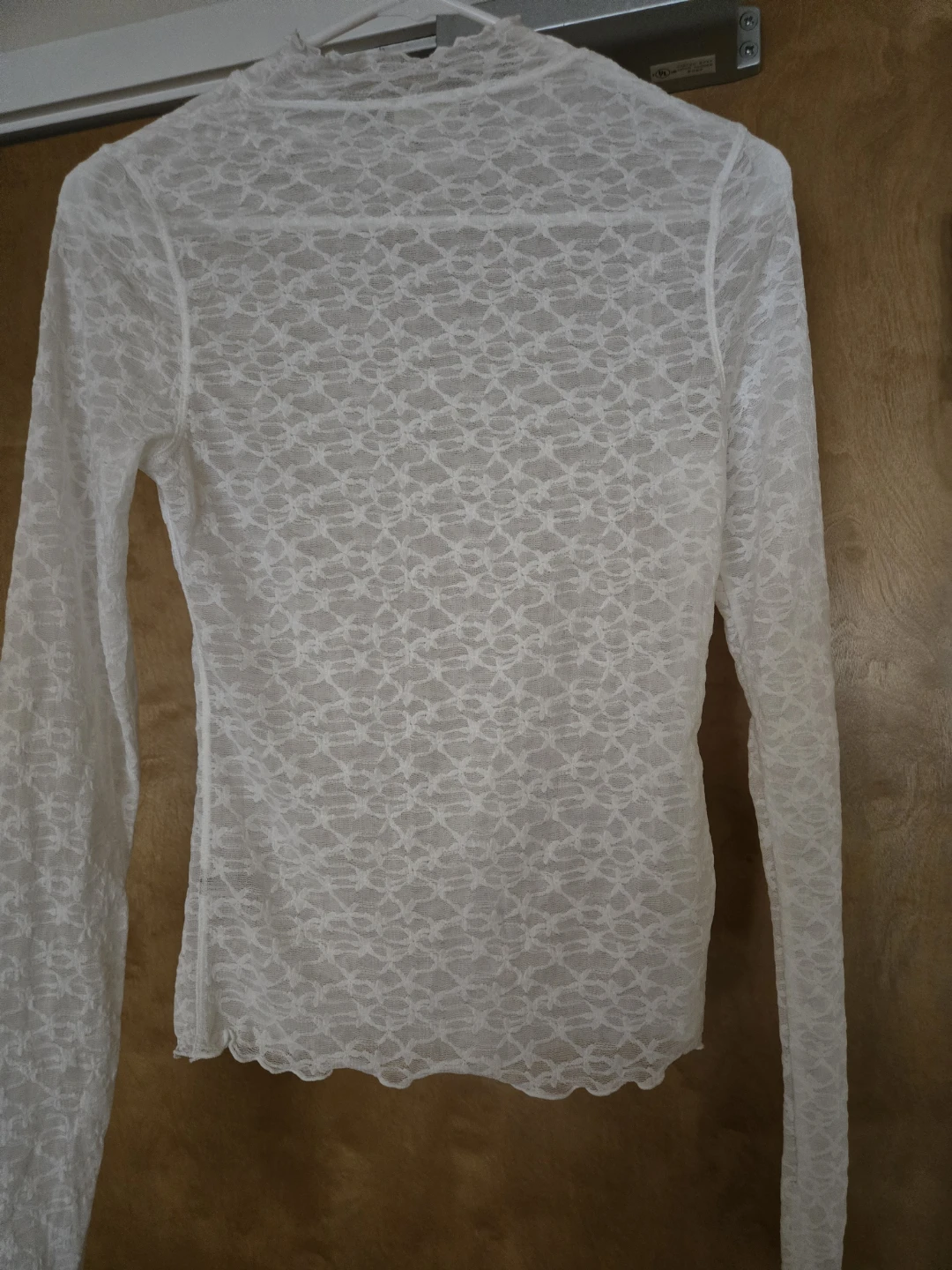 Free People White Lace Mock Neck Long Sleeve Top - photo 2