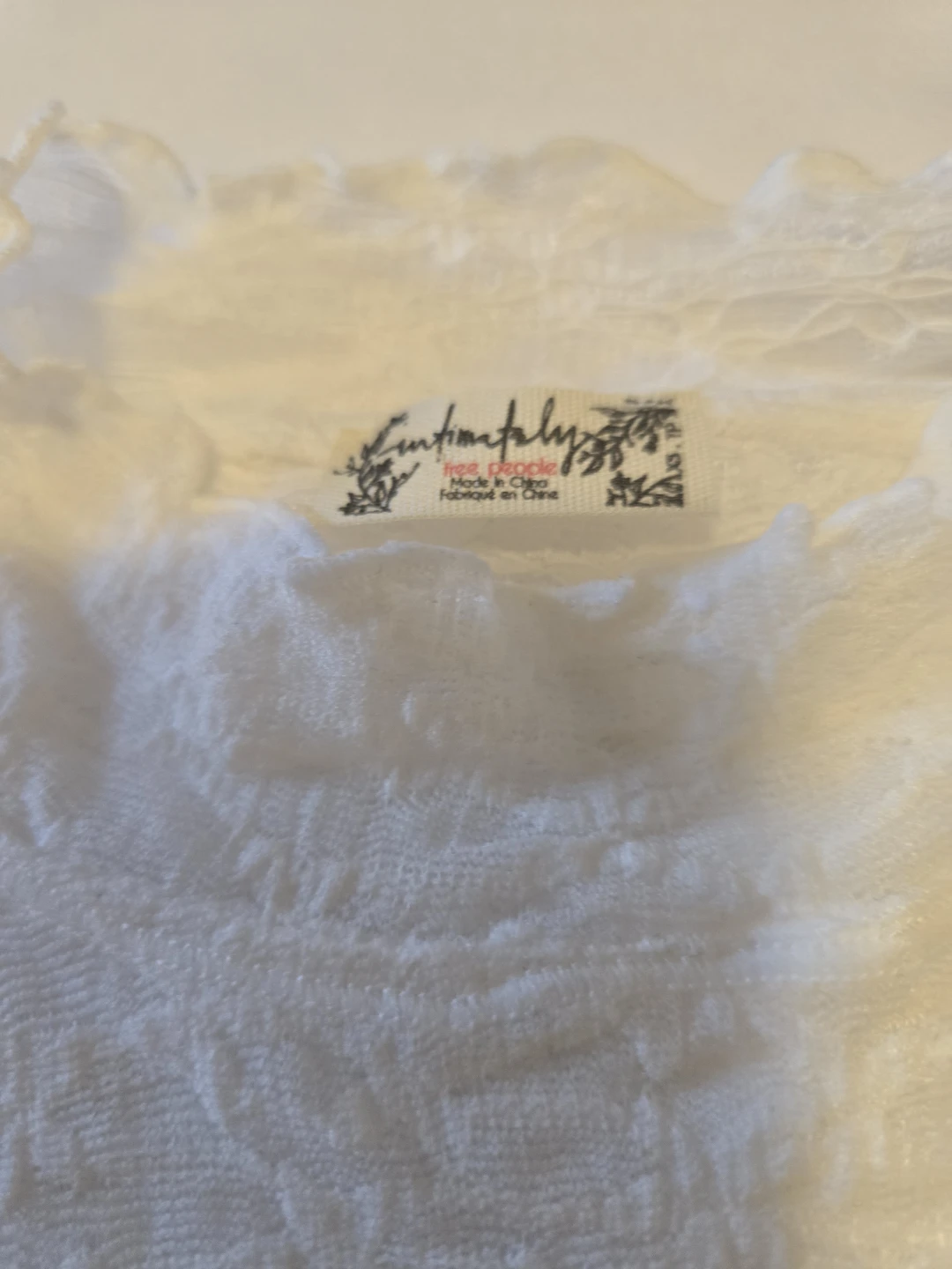 Free People White Lace Mock Neck Long Sleeve Top - photo 4