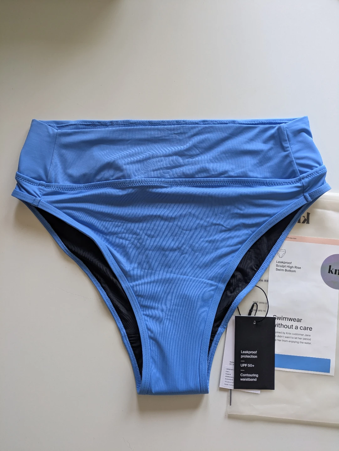Knix LEAKPROOF Sculpt High rise swim bottom large NWT