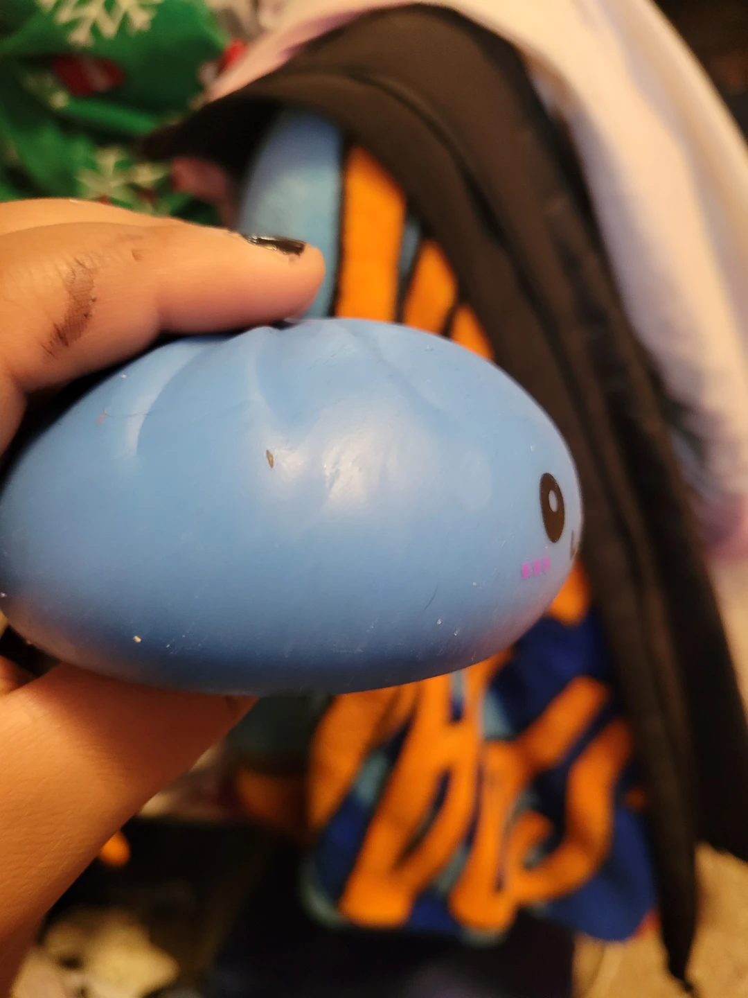 Blue Squishy Toy with Face - photo 3