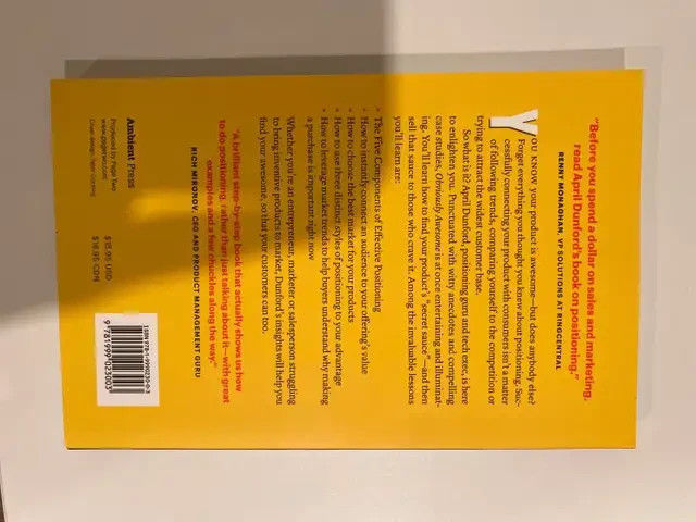 Obviously Awesome Book by April Dunford - photo 2