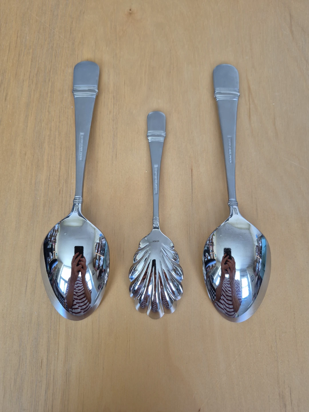 Serving spoons (2 Large) + Sugar spoon 18/10 Stainless Steel - photo 5