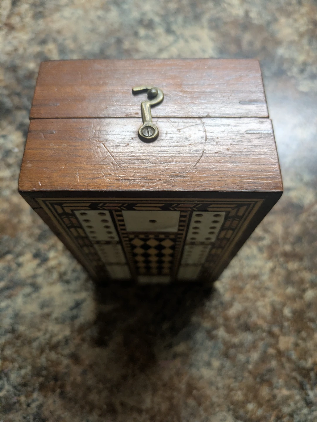 Antique Wooden Cribbage Board Game - photo 2