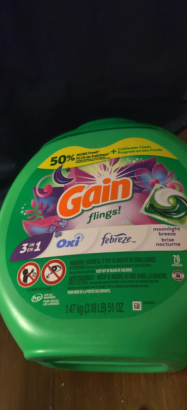 Gain Flings Moonlight Breeze Laundry Detergent Pods - photo 2