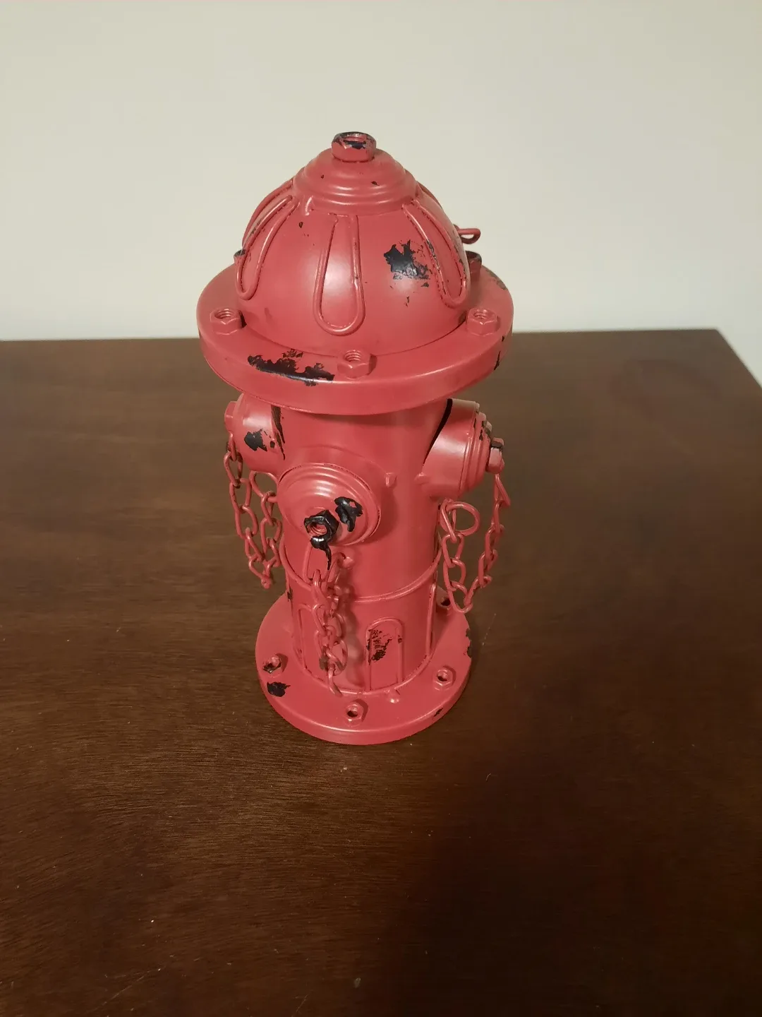 Red Fire Hydrant Decorative Object with Chains