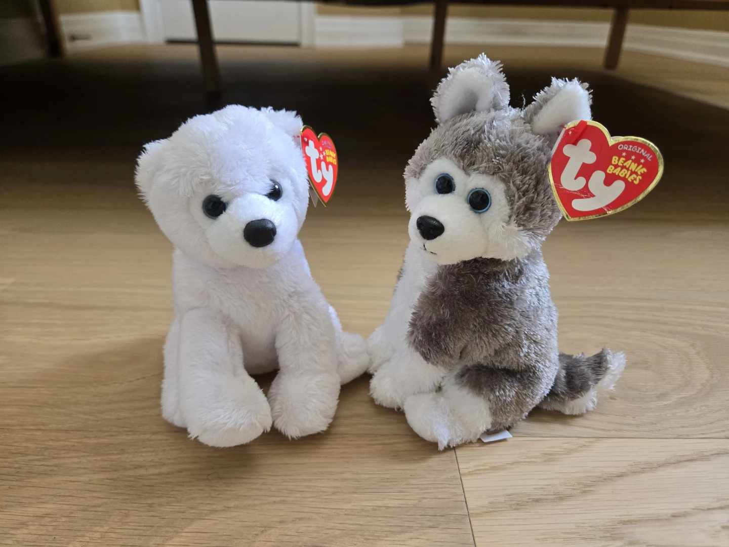 Ty Beanie Babies Igloo Polar Bear Sledder Husky Plush Toy Doll