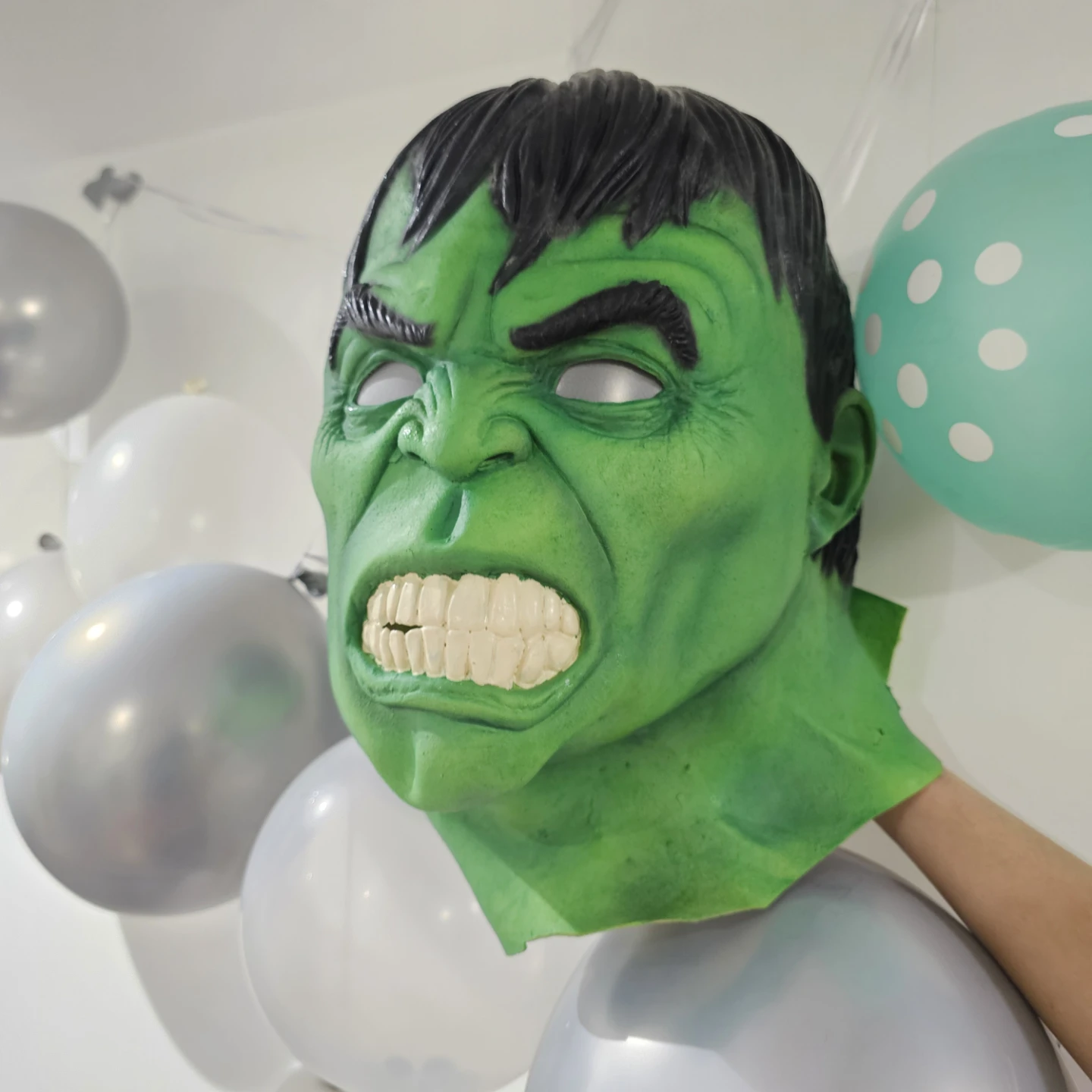 Official Marvel Hulk Full-Head Latex Mask - Excellent Condition