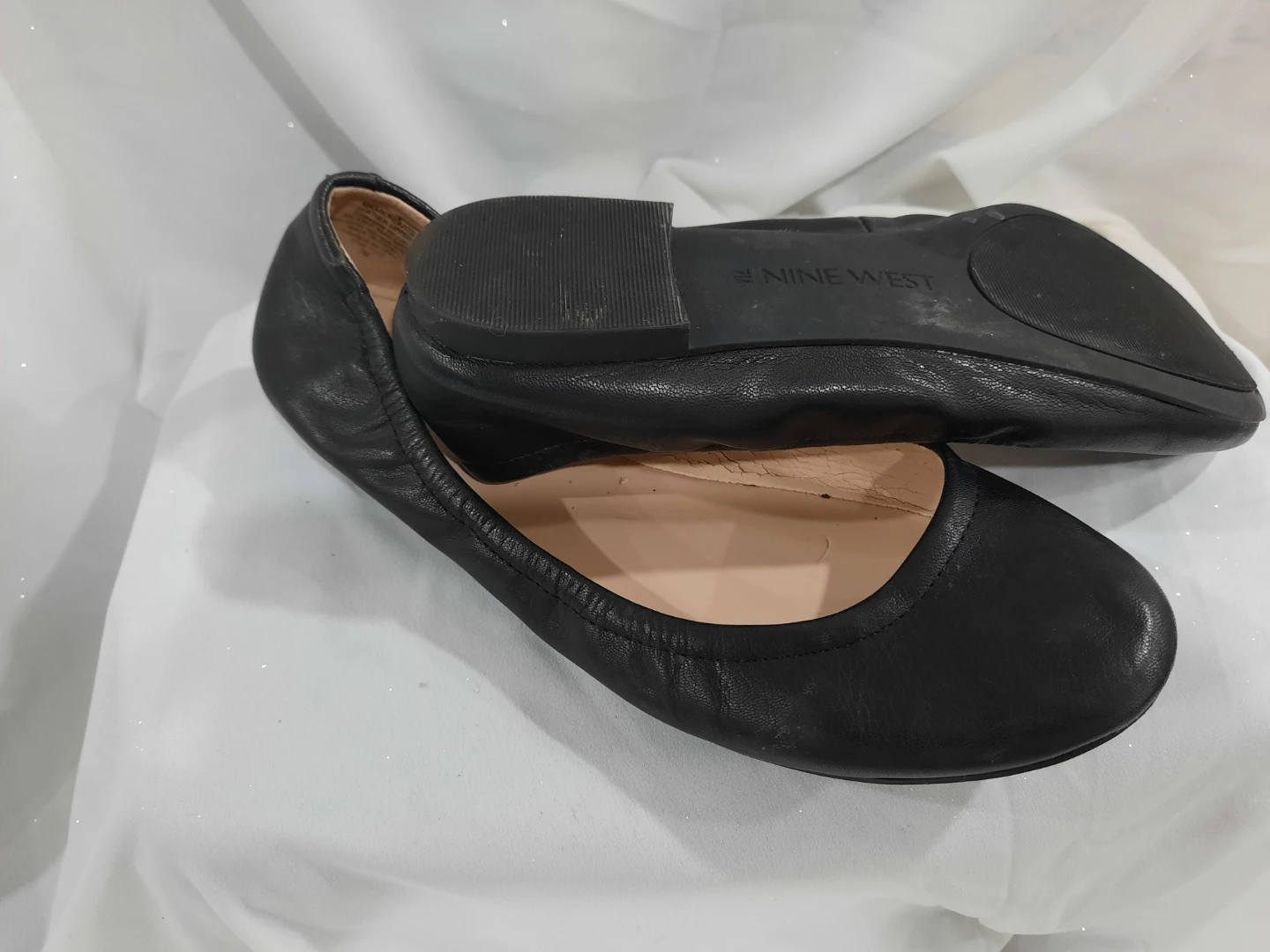 Nine West Black Leather Ballet Flats - Size 7M - photo 2