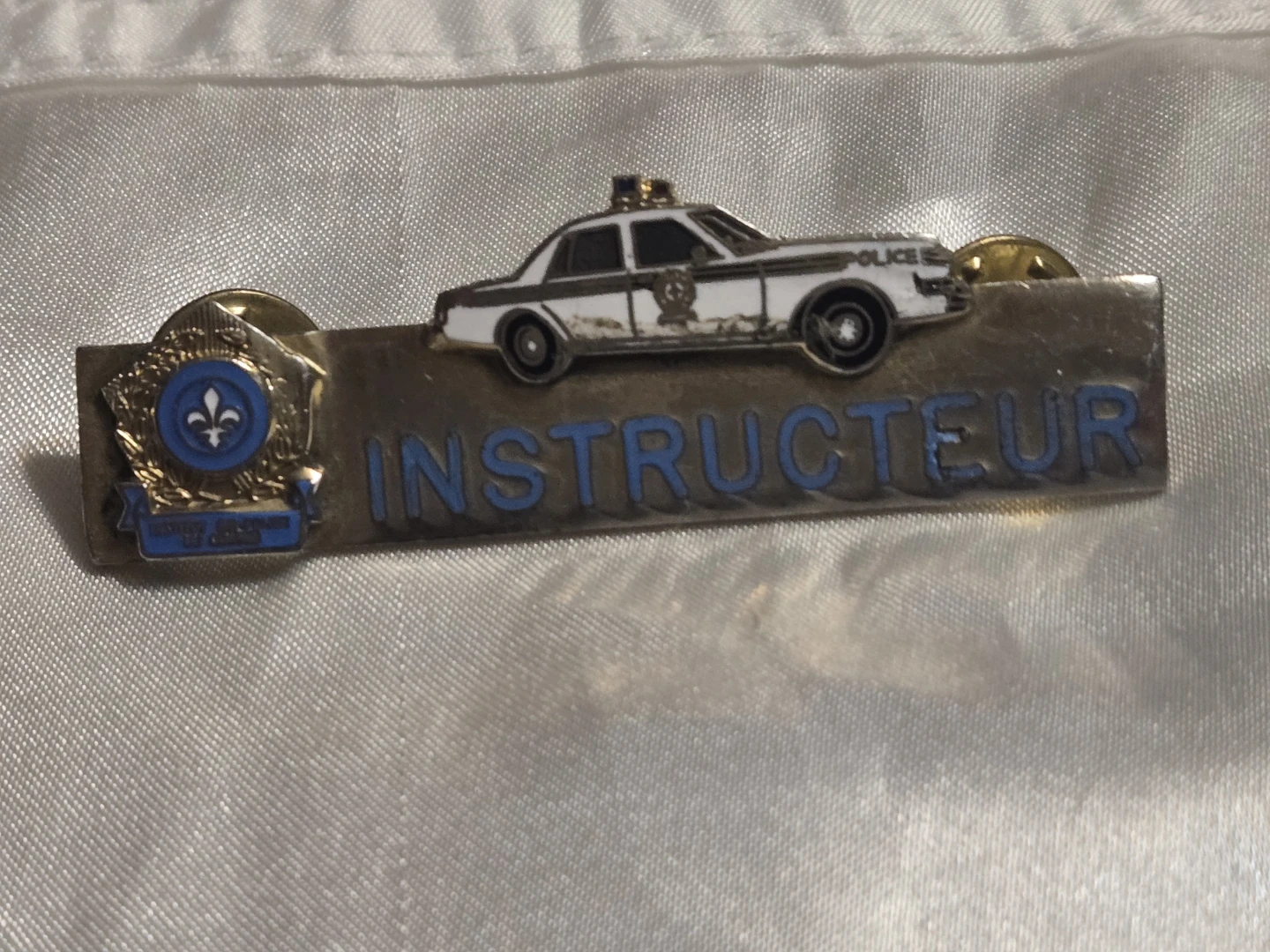 Police Car "Instructeur" Badge Pin