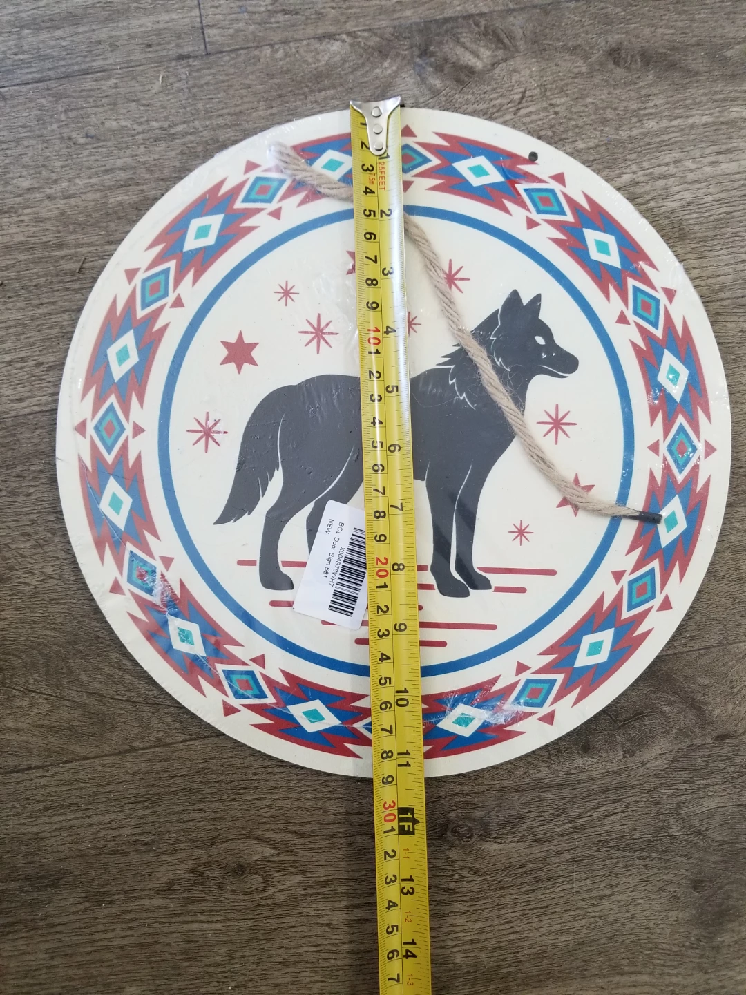 Round lWall Art Decor Wolf Native Design - photo 2