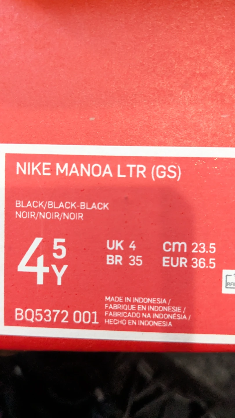 Nike Manoa LTR GS Boots Black Size 4Y - photo 3