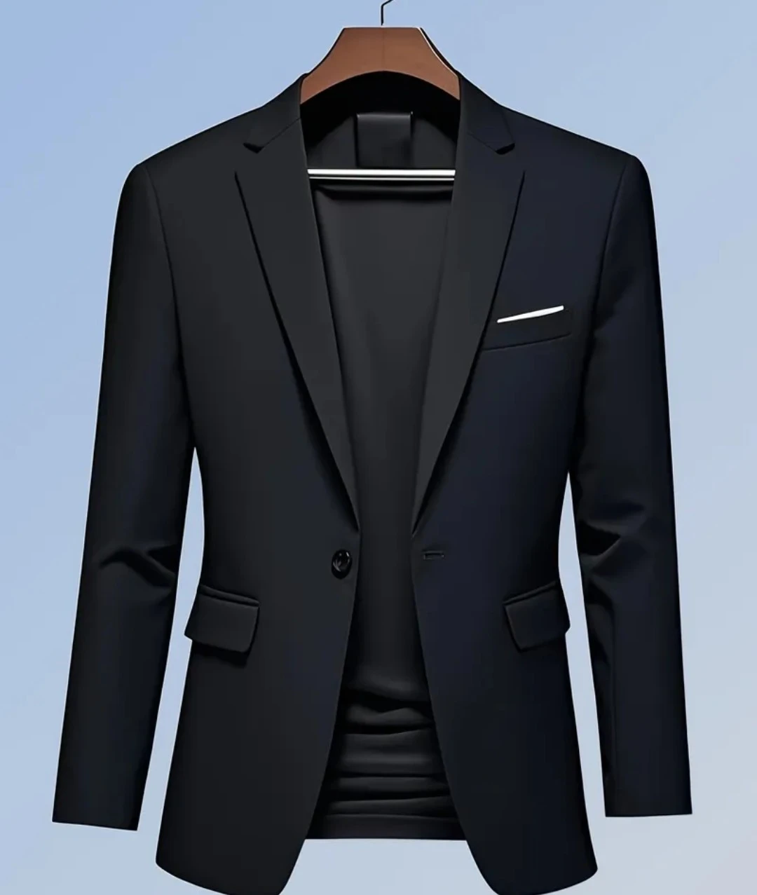 Men's Black Blazer with dress shirt New