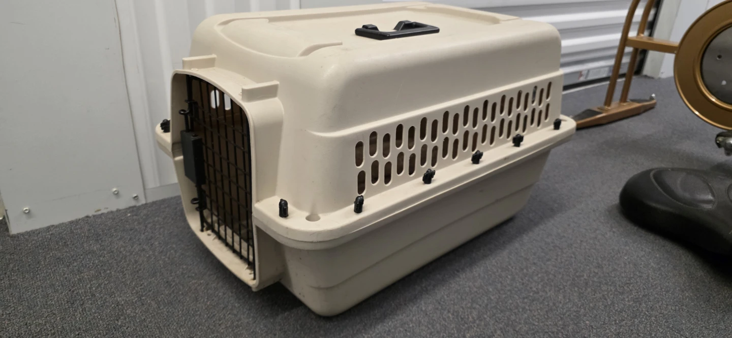 Small Dog/Cat Travel Crate Carrier w/ Bed – 21x14x14