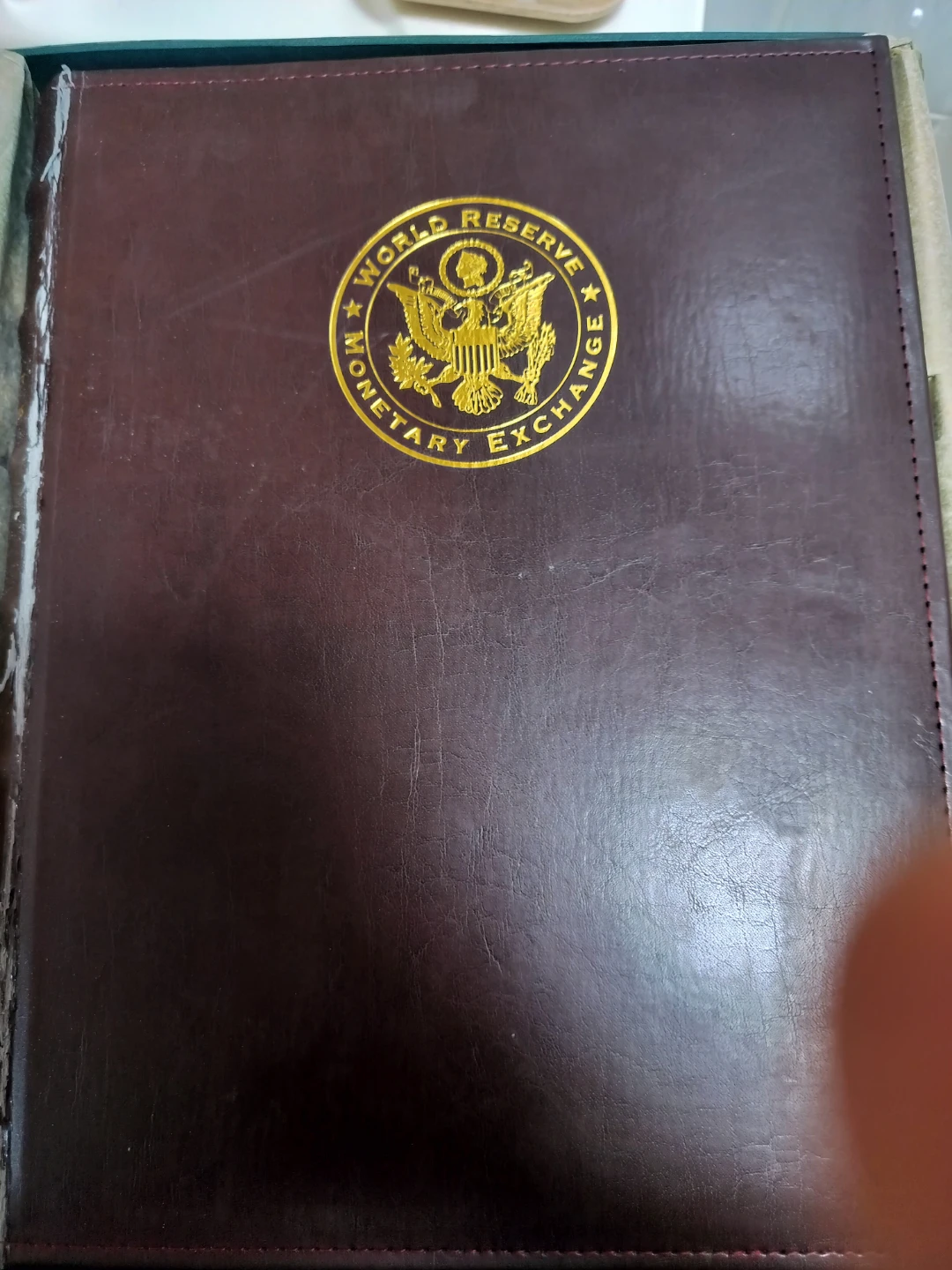World Reserve Monetary Exchange Binder with US Currency Sheets