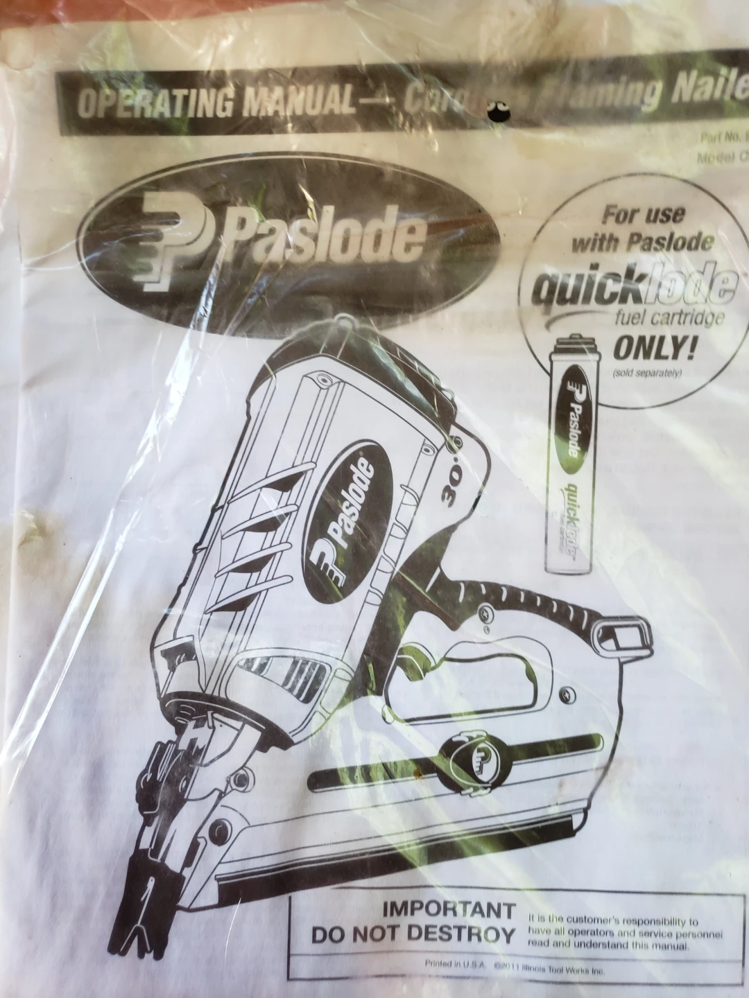 Paslode 30 Degree Cordless Framing Nailer with Case and Charger - photo 2