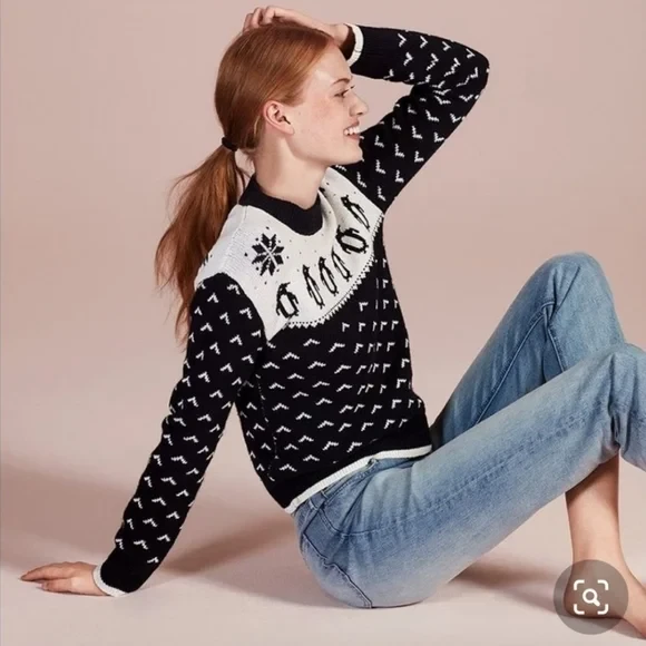 Kate spade  Penguin Fair Isle Knit Sweater