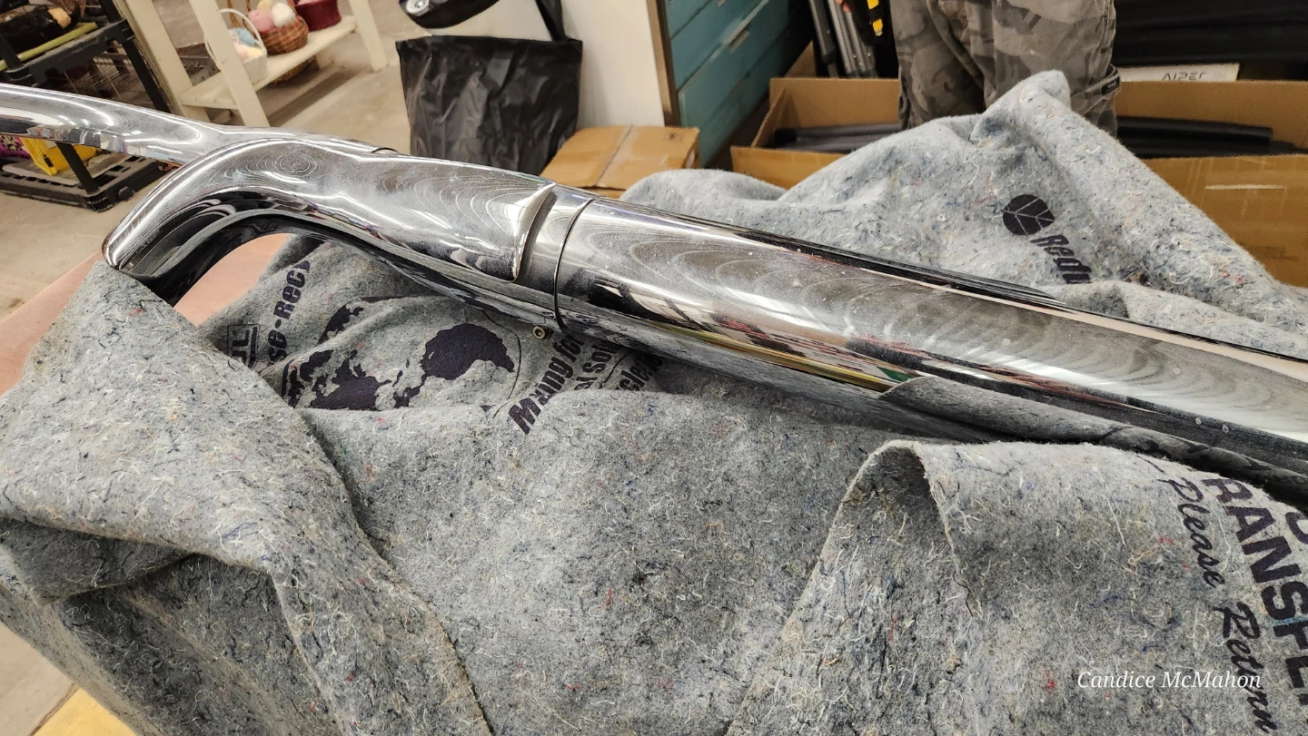 Chrome Exhaust Pipes Came off 900 Kawasaki - photo 3