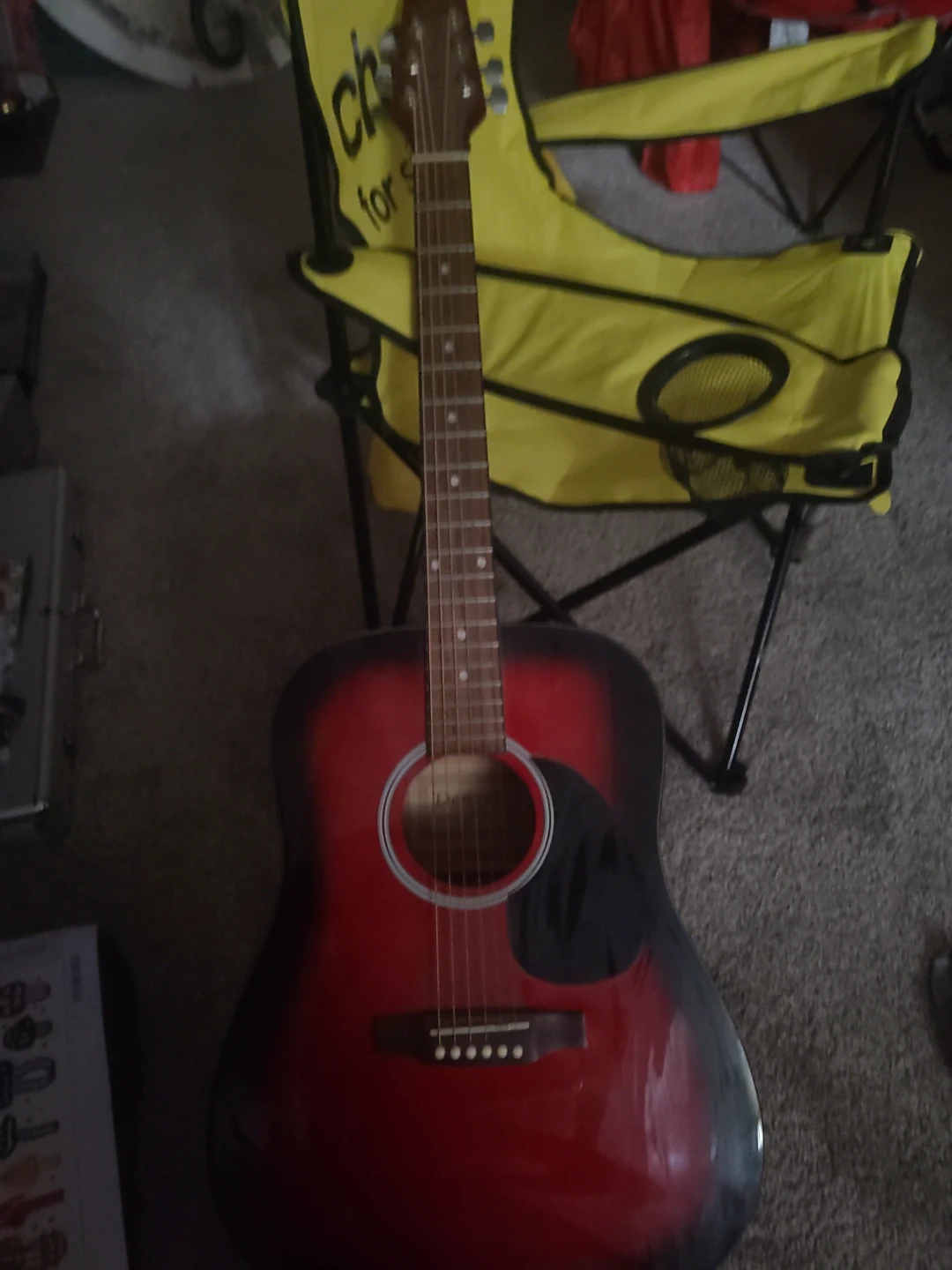 Denver Acoustic Guitar - Red/Black - photo 5