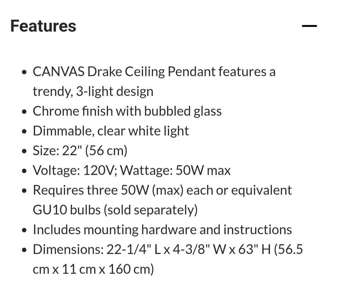 New Drake 3-Light Bubbled Glass Ceiling Pendant Light Fixture - photo 4