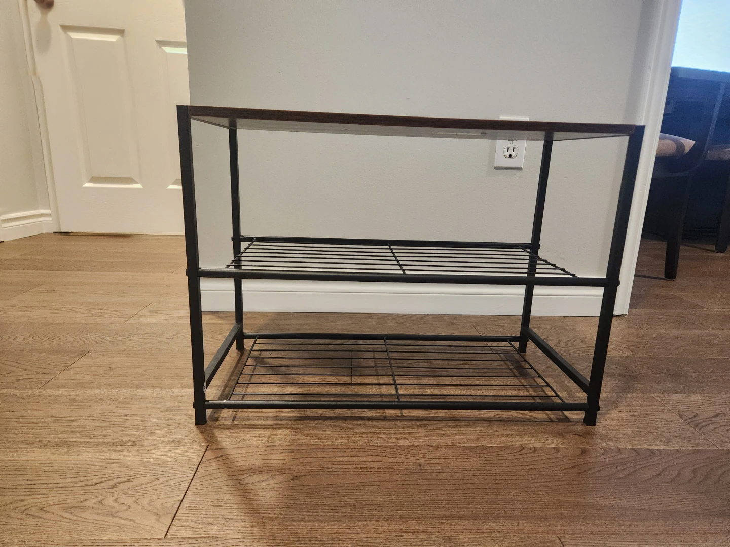 2-Tier Shoe Rack with Wood Top - photo 2