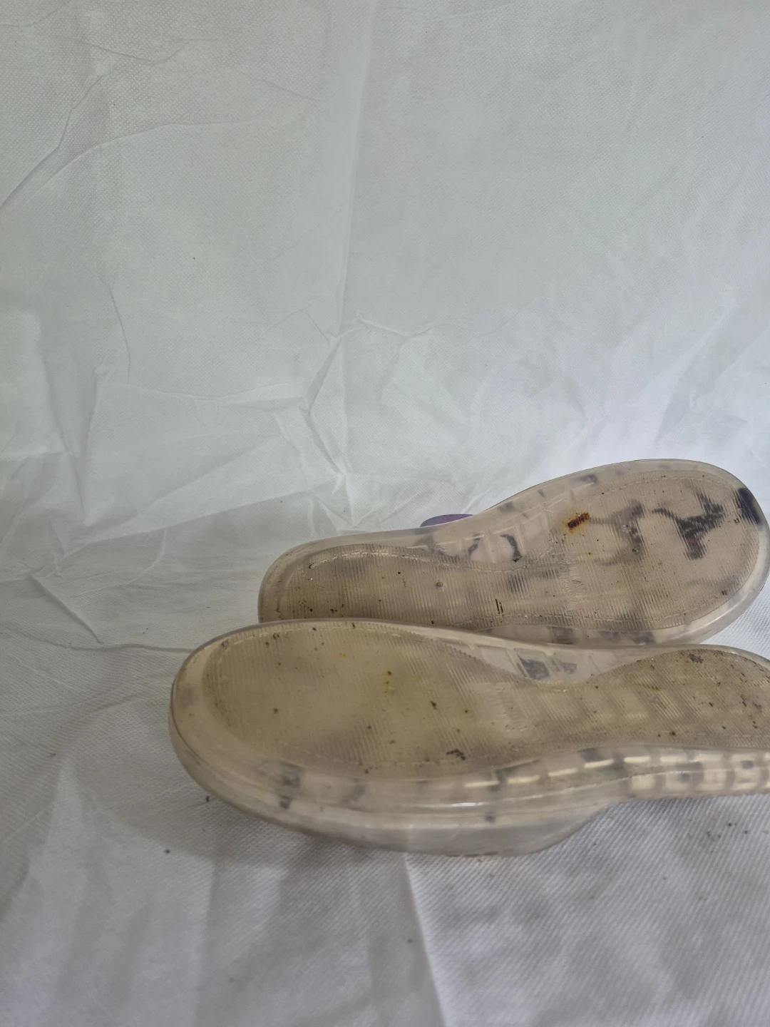 Stuart Weitzman Clear Jelly Sandals with Embellishments - photo 3