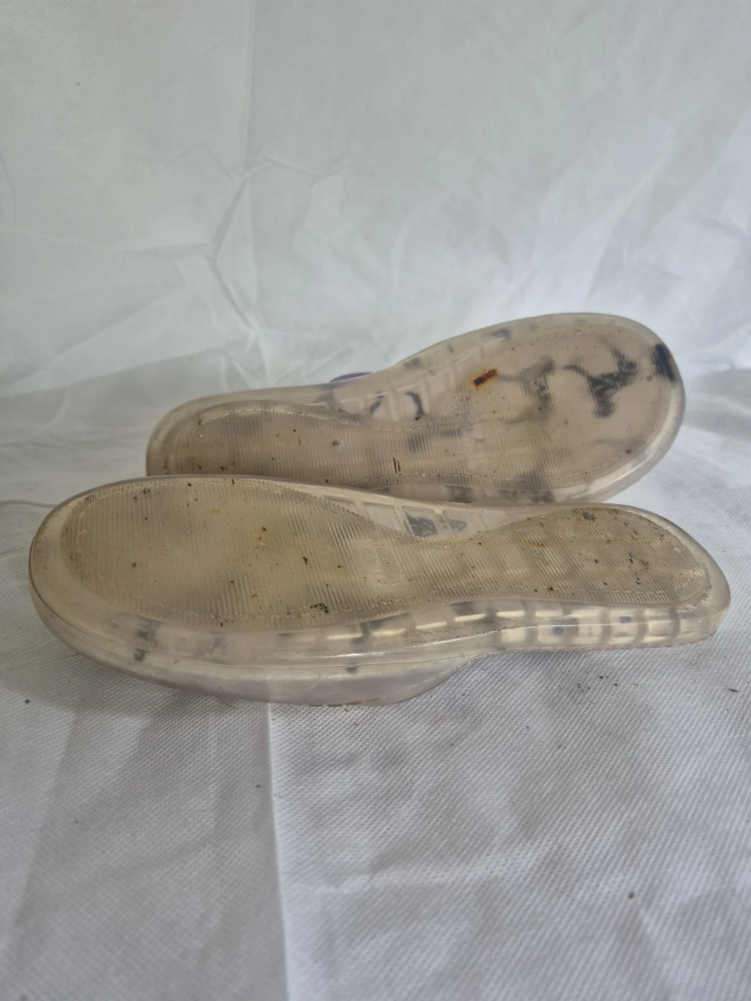 Stuart Weitzman Clear Jelly Sandals with Embellishments - photo 4