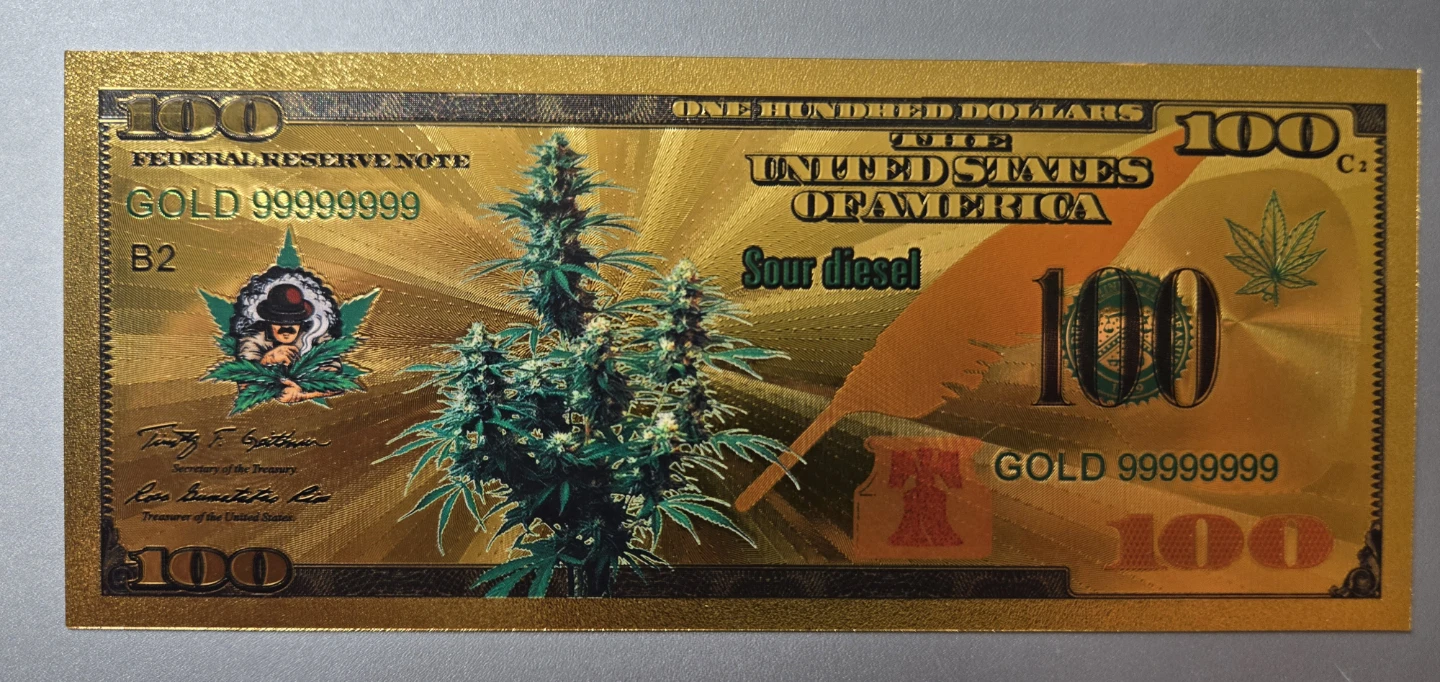 Gold Legal 4 Fun Marijuana Banknotes (1 Million & 100) - photo 5